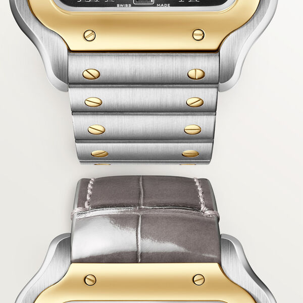 Santos de Cartier 40 mm automatique en or jaune et acier inoxydable, grand mod&egrave;le